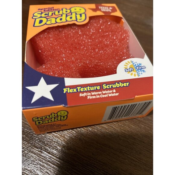 Scrub Daddy Texas Shape Scrubber Flex Texture Special Edition Red Lot Of 2 - Picture 2 of 5